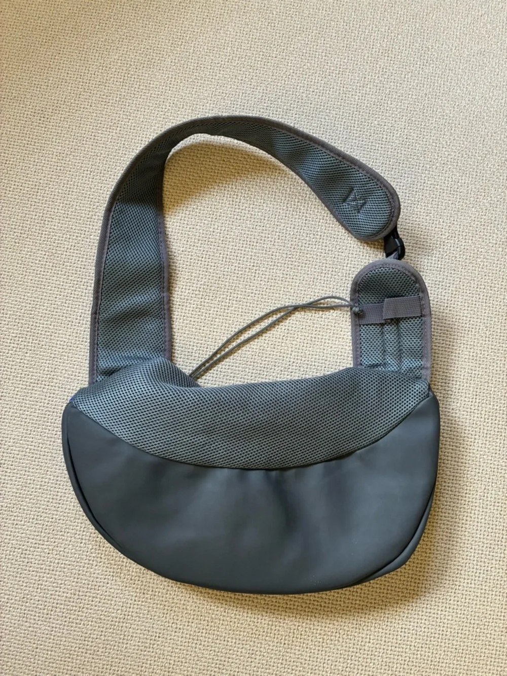 Crossbody Pet Carrier Sling Bag in Blue and Gray